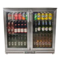 Draco Grills Avalon Outdoor Stainless Steel Double Bar Fridge 208L