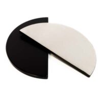Draco Grills Black Half Moon Deflector Stones for 22 Inch Kamado Grill - Pair, Mid June 2025
