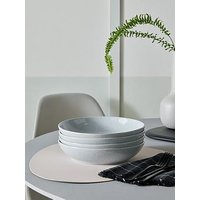 Denby Dove Grey Set Of 4 Pasta Bowls