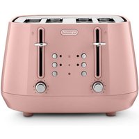 Delonghi Eclettica 4 Slot Toaster Playful Pink - Pink