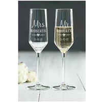 Love Abode Personalised Mr & Mrs Flutes