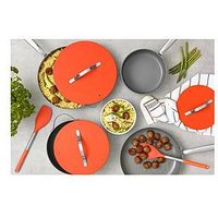 Sur La Table Orange 4 Piece Aluminium Cookware Set With Ceramic Non-Stick Coating