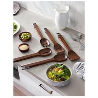 Sur La Table Set Of 5 Acacia Wood Utensils- Walnut