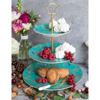 Sara Miller Chelsea Cake Stand Green