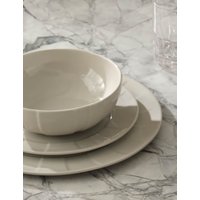 M&S X Kelly Hoppen 12 Piece Textured Dinner Set Taupe