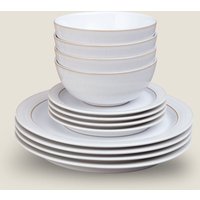 Denby 12 Piece Natural Canvas Dinner Set Natural