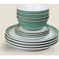 Denby 12 Piece Regency Green Dinner Set Green Mix