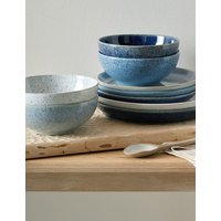 Denby 12 Piece Studio Blue Dinner Set Blue Mix