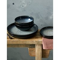 Denby 12 Piece Halo Dinner Set Dark Blue
