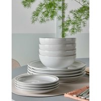 Denby 12 Piece Cotton White Dinner Set White
