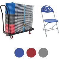 Zlite 40 x Fan Back Folding Chair & Flat Bed Trolley Deal