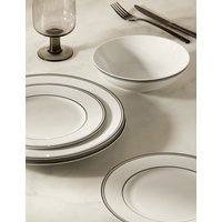 M&S 12 Piece Maxim Rim Dinner Set Black Mix