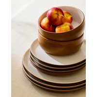 M&S 12 Piece Michigan Dinner Set Orange