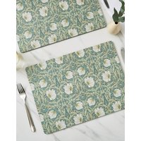Morris & Co Set of 4 Rectangular Pimpernel Placemats Green