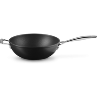 WOK PAN WITH LONG HANDLE AND HANDLE
