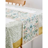Morris & Co Strawberry Thief Pure Cotton Table Runner Multi