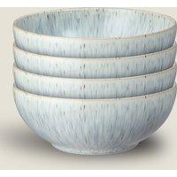 Denby Set of 4 Halo Speckle Cereal Bowls Blue Mix