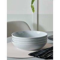 Denby Set of 4 Dove Grey Pasta Bowls Grey