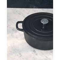 M&S X Tom Kerridge Cast Iron Shallow Black Casserole Dish Black