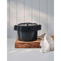 M&S X Tom Kerridge 3 Piece Cast Iron Stacking Set Black