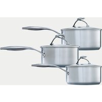 Circulon S Series Stainless Steel Saucepan Set of 3 Silver