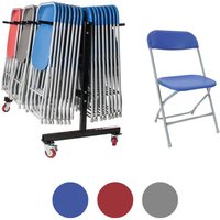 Zlite 60 x Straight Back Folding Chair & Hanging Trolley Deal