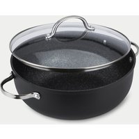 Prestige Scratch Guard 28cm Casserole Dish with Lid Grey Marl