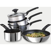Prestige 9 x Tougher Stainless Steel Pan Set of 5 Silver