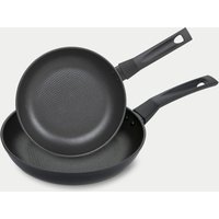 Prestige 9 X Tougher Non Stick Frying Pan Set of 2 Black