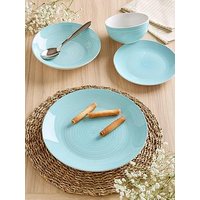 Waterside Aqua Splash Spin Wash 16-Piece Dinner Set