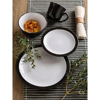 Waterside Camden 16-Piece Dinner Set - Black