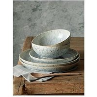 Denby Halo Grey Speckle 12-Piece Dinner Service Set