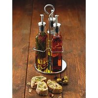 Kitchencraft World Of Flavours Italian Three Bottle Oil And Vinegar Set With Stand