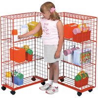 Folding Mobile Lunch Box Storage Trolley