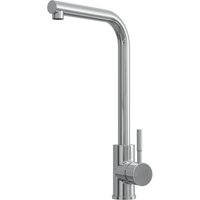 Modern L-Neck Single Lever Kitchen Sink Mixer Tap - Top Fix Installation, 347 x 90 x 245mm, Chrome Finish