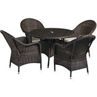 Clova Outdoor Wicker Weave Dining Set
