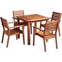 More All Wood Outdoor Dining Set - Square Table