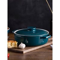 Barbary & Oak Nattura 23.5Cm Shallow Casserole, Easy Grip Handles, Agave