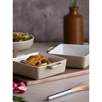 Barbary & Oak Nattura Set Of Two 20.5Cm Square Baking Dishes, Cashmere