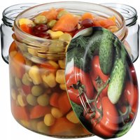 KADAX preserving jars with screw-top lids, jam jars 330ml, storage jars for jams and preserves