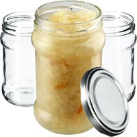 KADAX small preserving jars 315 ml, fi66, jars for honey, jam jars with lids, airtight G