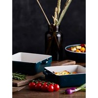 Barbary & Oak Nattura Set Of Two 20.5Cm Square Baking Dishes, Agave