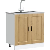 Vidaxl - Sink Base Cabinet 'Porto' Artisan Oak 80x46x81.5 cm Engineered Wood