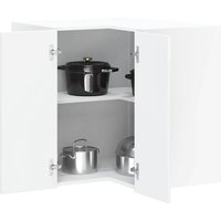 Vidaxl - Kitchen Wall Corner Cabinet Lucca High Gloss White Engineered Wood