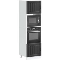 Vidaxl - Oven Cabinets 2 pcs Lucca Black Engineered Wood