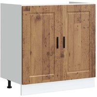 Vidaxl - Sink Base Cabinet 'Porto' Old Wood 80x46x81.5 cm Engineered Wood