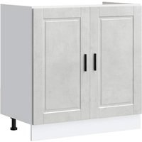 Vidaxl - Sink Base Cabinet 'Porto' Concrete Grey 80x46x81.5 cm Engineered Wood