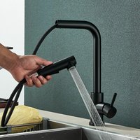 Zamery - Kitchen Tap with 3 Function Sprayer, Pull Out Kitchen Mixer Tap, 360° Swivel Kitchen Sink Tap, Single Handle Sink Tap for Bathroom or