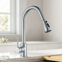 Zamery - Kitchen Sink Taps 360° Swivel Kitchen Faucet Single Handle Single Lever High Arc Kitchen Mixer Tap with Pull Out Sprayer with 2 Modes Spray