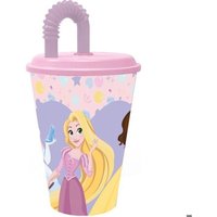 Cup - TATAWAY - Disney Princesses - 430 ml - Built-in straw - Soft lid